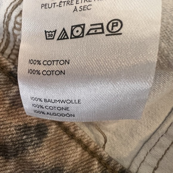 Free People We The Free Good Luck Mid-Rise Barrel Jeans Leopard Print Size 28 - Picture 12 of 12